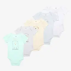 YAMP - Bodie para Bebé niño Pack de 5 unidades de Algodón