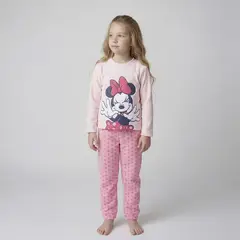 MINNIE - Pijama Cintura elásticada para Niña 2 piezas con Estampado Manga larga de Algodón