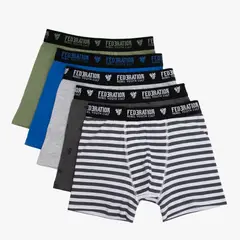 FEDERATION - Boxers para Niño Pack de 5 unidades de Algodón