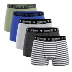FEDERATION - Boxers para Niño Pack de 5 unidades de Algodón