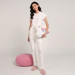 ELV - Pijama Cintura elásticada para Niña 2 piezas Manga corta de Algodón