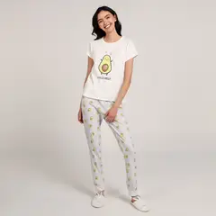 ELV - Pijama Cintura elásticada para Niña 2 piezas con Estampado Manga corta de Algodón