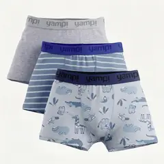 YAMP - Boxers para Niño Pack de 3 unidades de Algodón