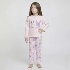 YAMP - Pijama Cintura elásticada para Niña 2 piezas con Estampado Manga larga