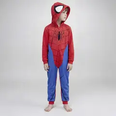 MARVEL - Pijama Enteriza para Niño con capucha Manga larga Spider-man