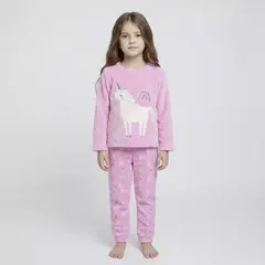 YAMP - Pijama Cintura elásticada para Niña 2 piezas con Estampado Manga larga
