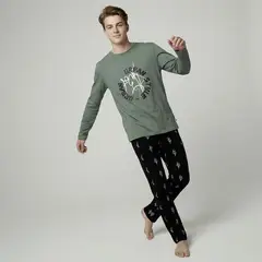 FEDERATION - Pijama Cintura elásticada para Niño 2 piezas con Estampado Manga larga de Algodón