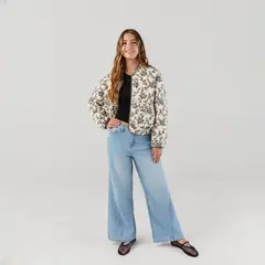 ELV - Chaqueta para Niña con Estampado de Algodón