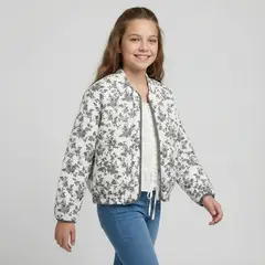 ELV - Chaqueta para Niña con Estampado de Algodón
