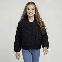 ELV - Chaqueta para Niña con Estampado de Algodón