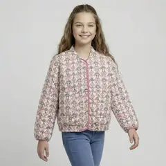 ELV - Chaqueta para Niña con Estampado de Algodón