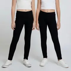 ELV - Leggings para Niña Pack de 2 unidades Cintura elásticada de Algodón