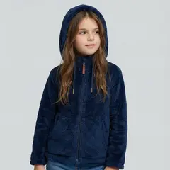 YAMP - Saco Con capucha para Niña Efecto pelo