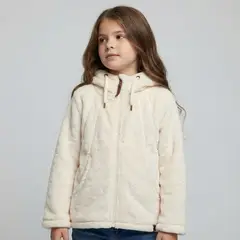 YAMP - Saco Con capucha para Niña Efecto pelo