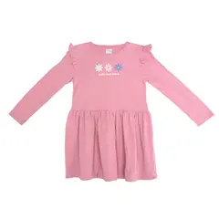 YAMP - Vestido para Niña con Estampado Manga larga de Algodón