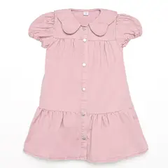 YAMP - Vestido para Niña Manga corta de Algodón