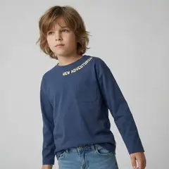 YAMP - Camiseta para Niño Manga larga de Algodón