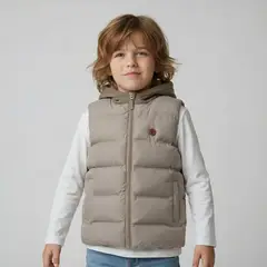 YAMP - Chaleco Con capucha para Niño Casual