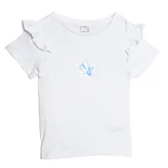 YAMP - Camiseta para Niña con Boleros Manga corta de Algodón