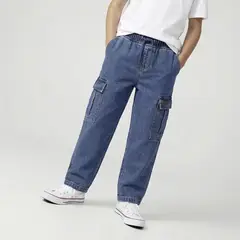YAMP - Jean Cintura elásticada para Niño de Algodón