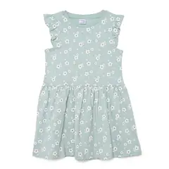 YAMP - Vestido para Niña con Estampado Manga corta de Algodón