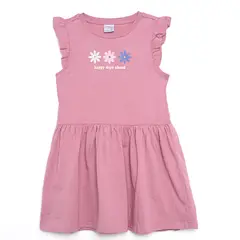 YAMP - Vestido para Niña con Estampado Manga corta de Algodón