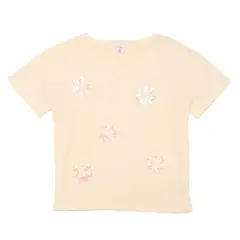 YAMP - Camiseta para Niña Manga corta de Algodón