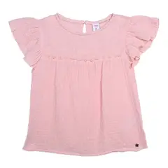 YAMP - Blusa para Niña Manga corta de Algodón