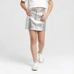 YAMP - Falda para Niña Metalizado de Algodón