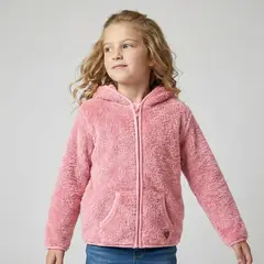 YAMP - Saco Con capucha para Niña Efecto pelo