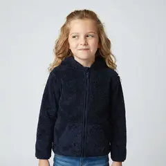 YAMP - Saco Con capucha para Niña Efecto pelo