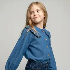 CONIGLIO - Blusa para Niña Con cuello Manga larga de Algodón