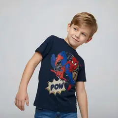 SPIDERMAN - Camiseta para Niño con Estampado Manga corta de Algodón Spider-man