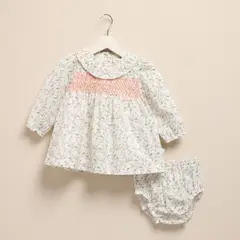 CONIGLIO - Vestido para Bebé niña 2 piezas de Flores Manga larga de Algodón