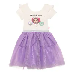 GABBYS DOLLHOUSE - Vestido para Niña con Estampado Tutu Manga corta de Algodón Gabby'S Doll House