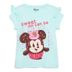 MINNIE - Camiseta para Niña con Estampado Manga corta de Algodón