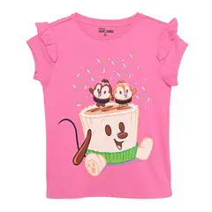 MINNIE - Camiseta para Niña con Estampado Manga corta de Algodón
