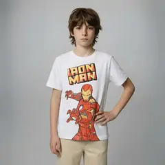 AVENGERS - Camiseta para Niño con Estampado Manga corta de Algodón