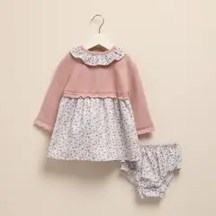 CONIGLIO - Vestido para Bebé niña 2 piezas de Flores Manga larga de Algodón