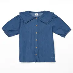 CONIGLIO - Blusa para Niña Con cuello Manga corta de Algodón