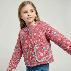 CONIGLIO - Chaqueta para Niña con Flores de Algodón