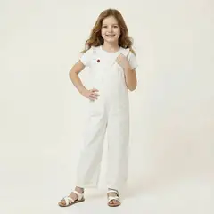 CONIGLIO - Jardinera para Niña con Boleros de Algodón