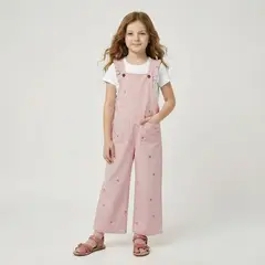 CONIGLIO - Jardinera para Niña con Boleros de Algodón