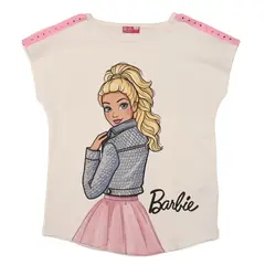 BARBIE - Camiseta para Niña con Estampado de Algodón