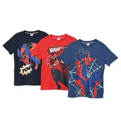 SPIDERMAN - Camiseta para Niño con Estampado Manga corta de Algodón