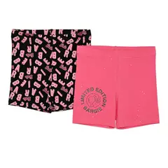 BARBIE - Short para Niña Pack de 2 unidades de Algodón