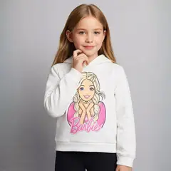 BARBIE - Saco Con capucha para Niña con Estampado de Algodón