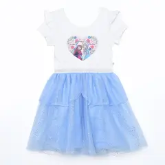 FROZEN - Vestido para Niña con Estampado Tutu Manga corta de Algodón