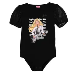 BARBIE - Bodie para Niña con Estampado Manga corta de Algodón