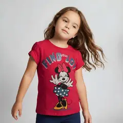 MINNIE - Camiseta para Niña con Estampado de Algodón